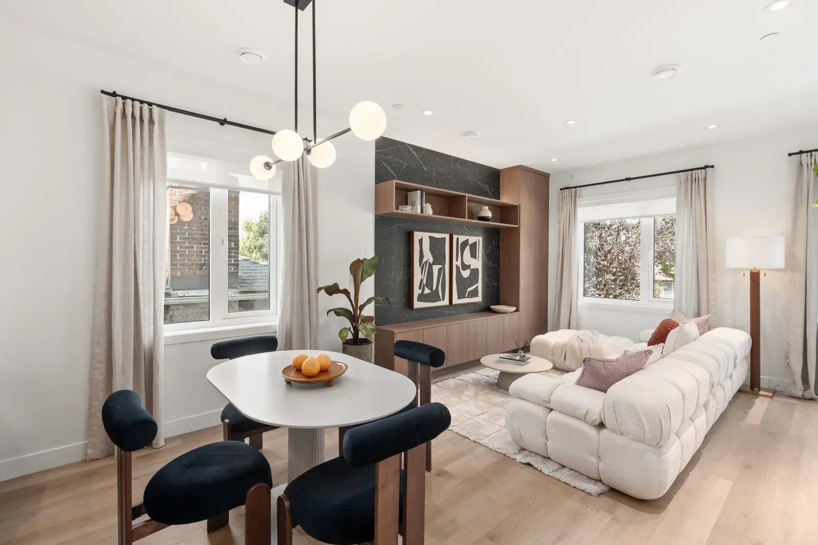 Quintet | 2240 E 40th Ave Fiveplex: living and dining room