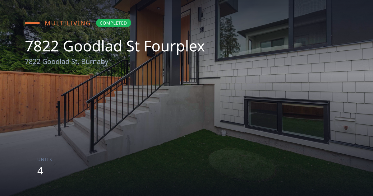 7822 Goodlad St — Fourplex in Burnaby, BC | MultiLiving